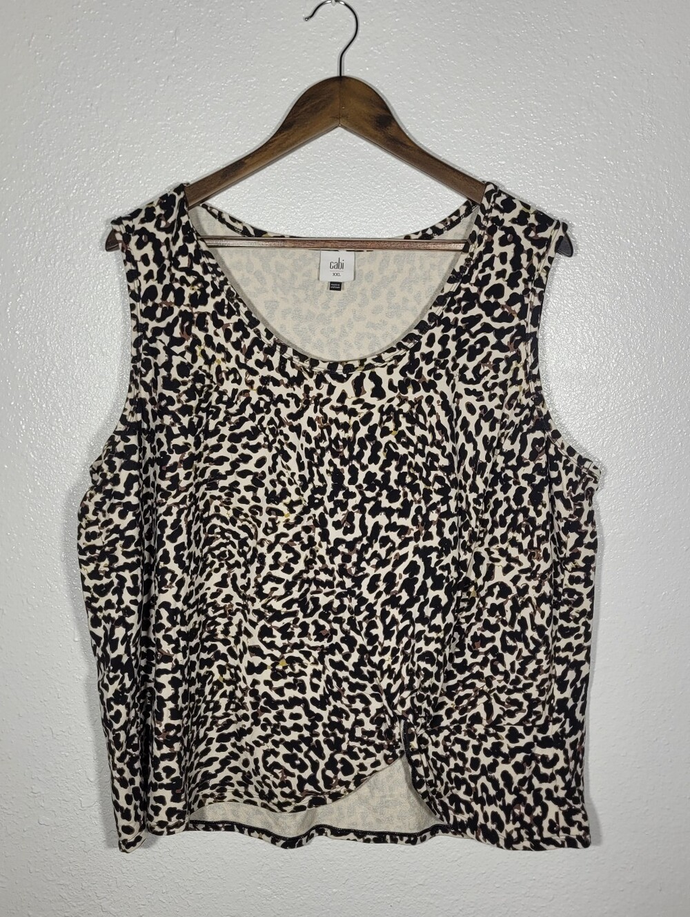 Cabi Knotty Tank Top Sleeveless Leopard Animal Print Twist Front 5759 XXL 2XL - Picture 2 of 7
